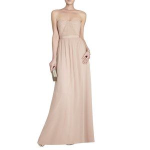 BCBGMaxAzria Amber Cascade Dress in Antique Blush